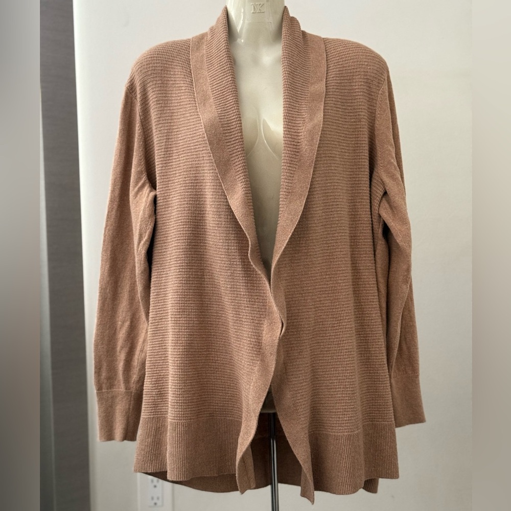 GAP Camel Brown/Beige Open Front Cardigan Long Sleeve Sweater Large GUC